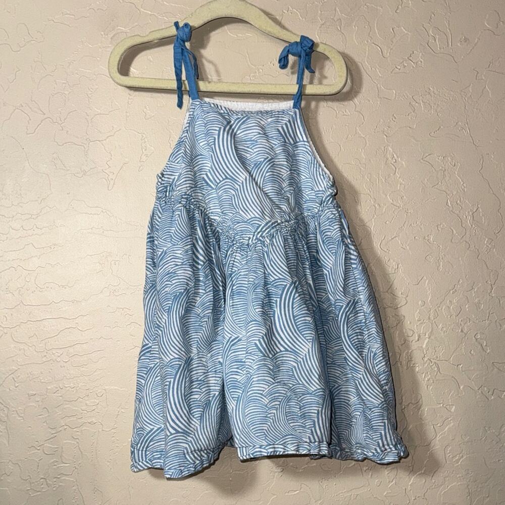 Pink Chicken Monroe Dress in the Riviera Waves pattern size 3Y